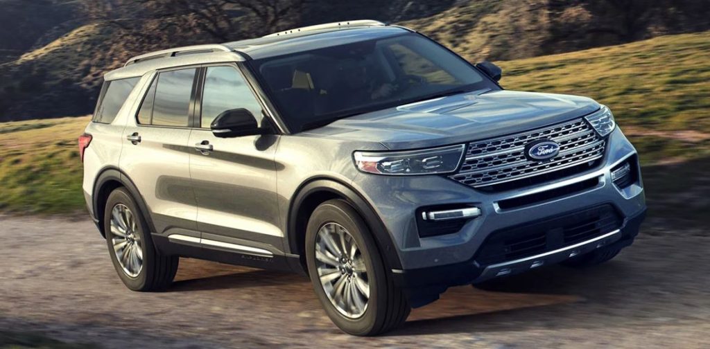 Silver 2022 Ford Explorer parked on a gravel road. | Ford Explorer in Jacksonville, AR.