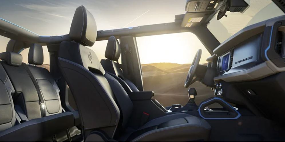 Interior view of a 2022 Ford Bronco. | Ford service center in Jacksonville, AR.