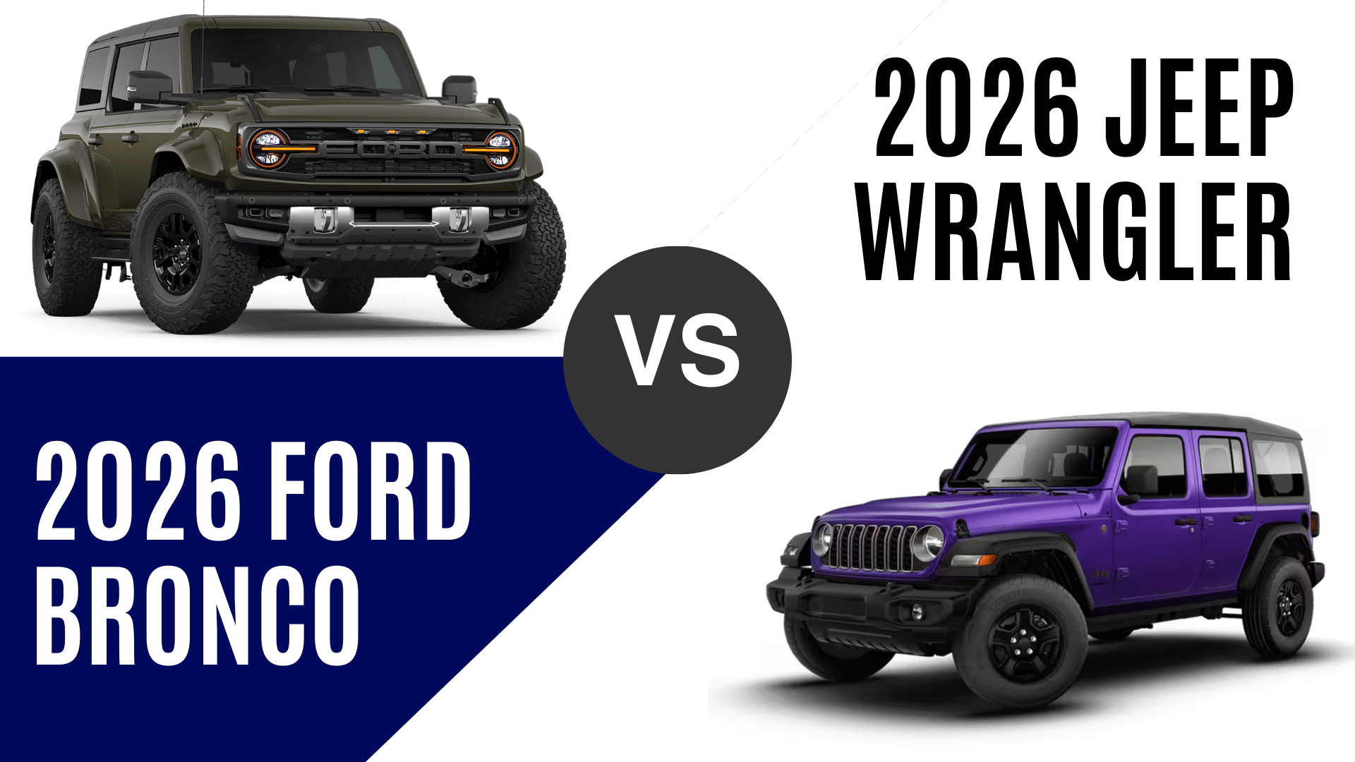 2026 Ford Bronco vs. 2026 Jeep Wrangler at Crain Ford of Jacksonville in Jacksonville AR
