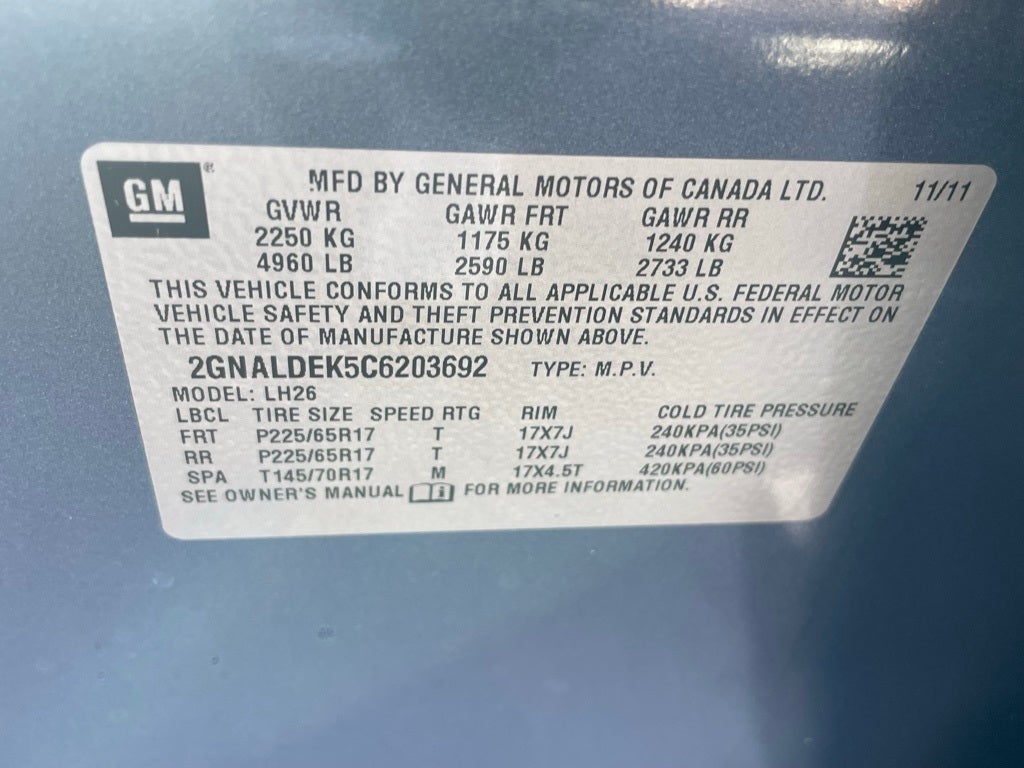 2012 Chevrolet Equinox LT 1LT - ONE OWNER / CLEAN CARFAX