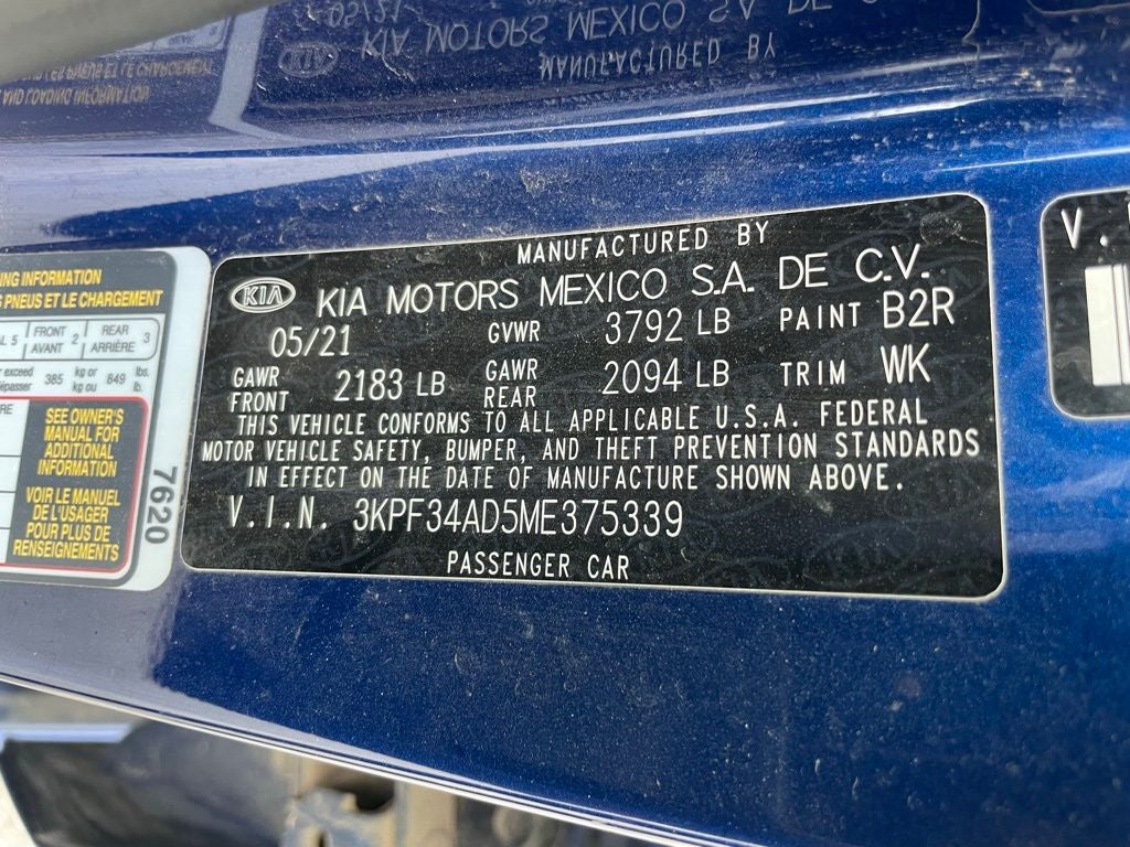 2021 Kia Forte GT-Line - PUSH BUTTON START / BLIND SPOT WARNING