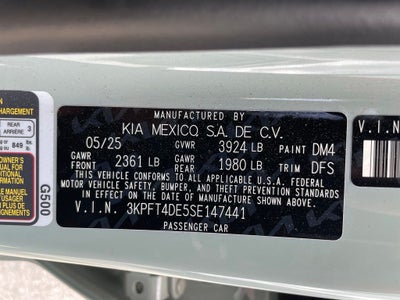 2025 Kia K4 LXS - KIA CERTIFIED / 39 MPG HWY