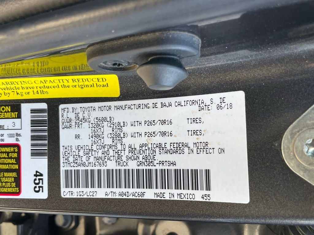 2018 Toyota Tacoma TRD Off-Road V6 - MULTI TERRAIN SELECT