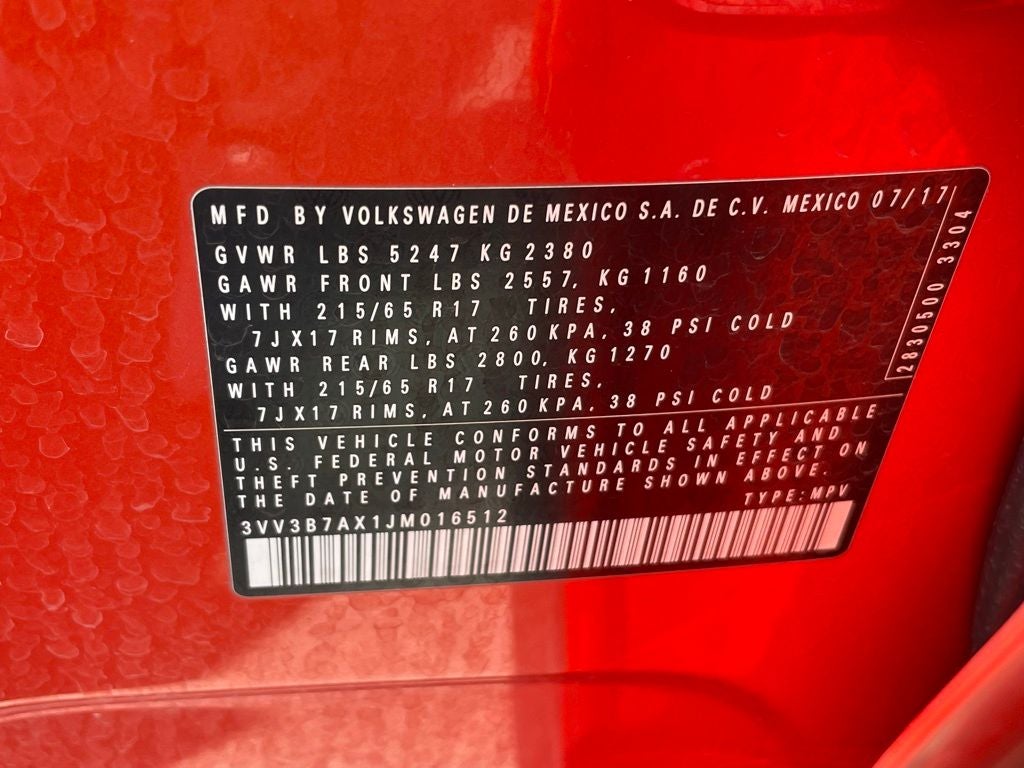 2018 Volkswagen Tiguan 2.0T SEL - POWER LIFTGATE / REMOTE START