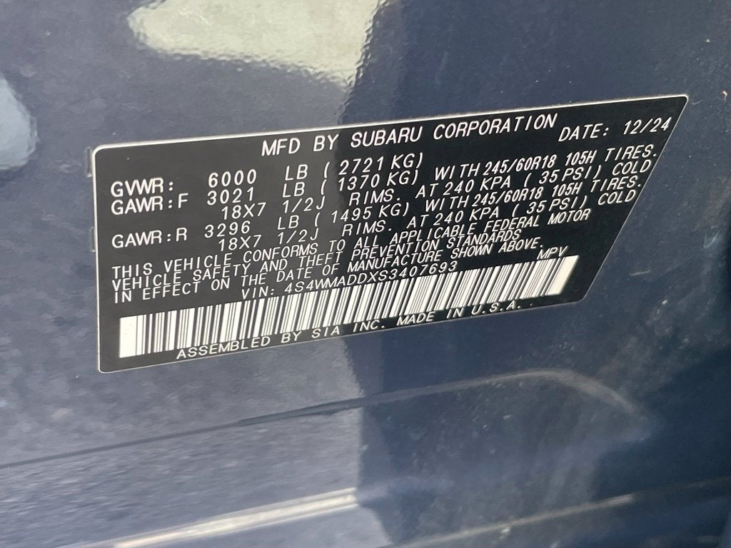 2025 Subaru Ascent Premium - 7 PASSENGER / APPLE CARPLAY