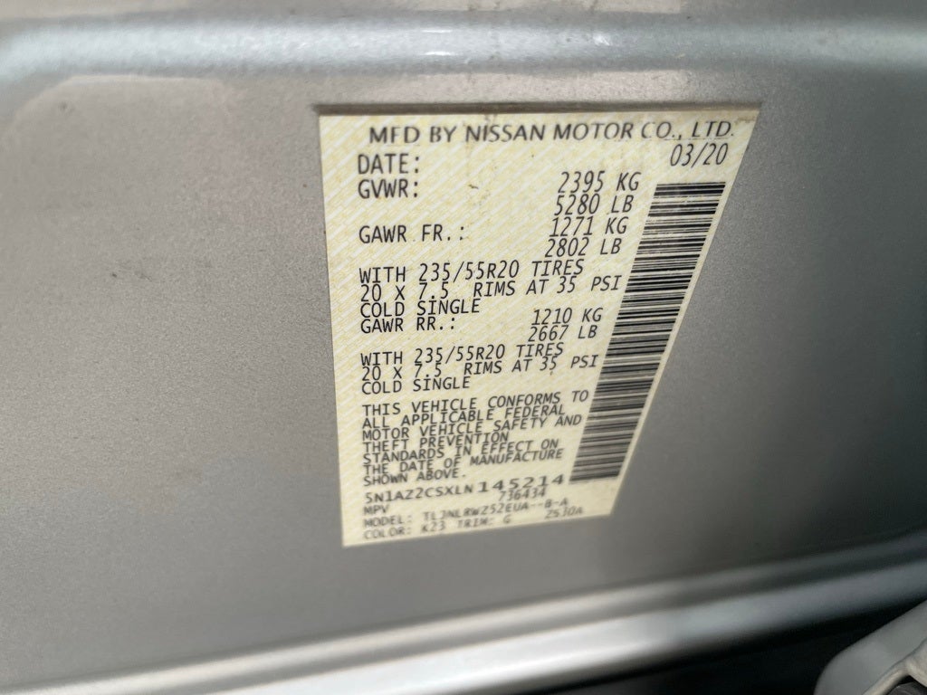 2020 Nissan Murano SL - HEATED STEERING WHEEL / LEATHER SEATS