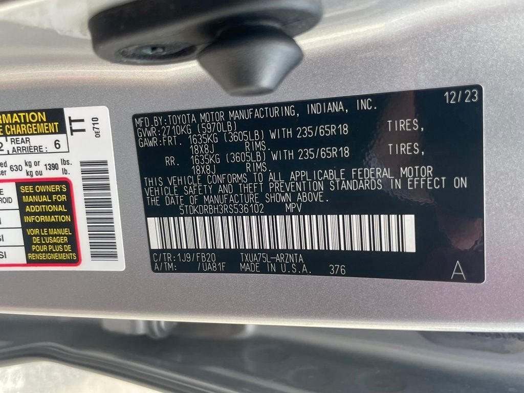 2024 Toyota Highlander LE - 3RD ROW / POWER LIFTGATE