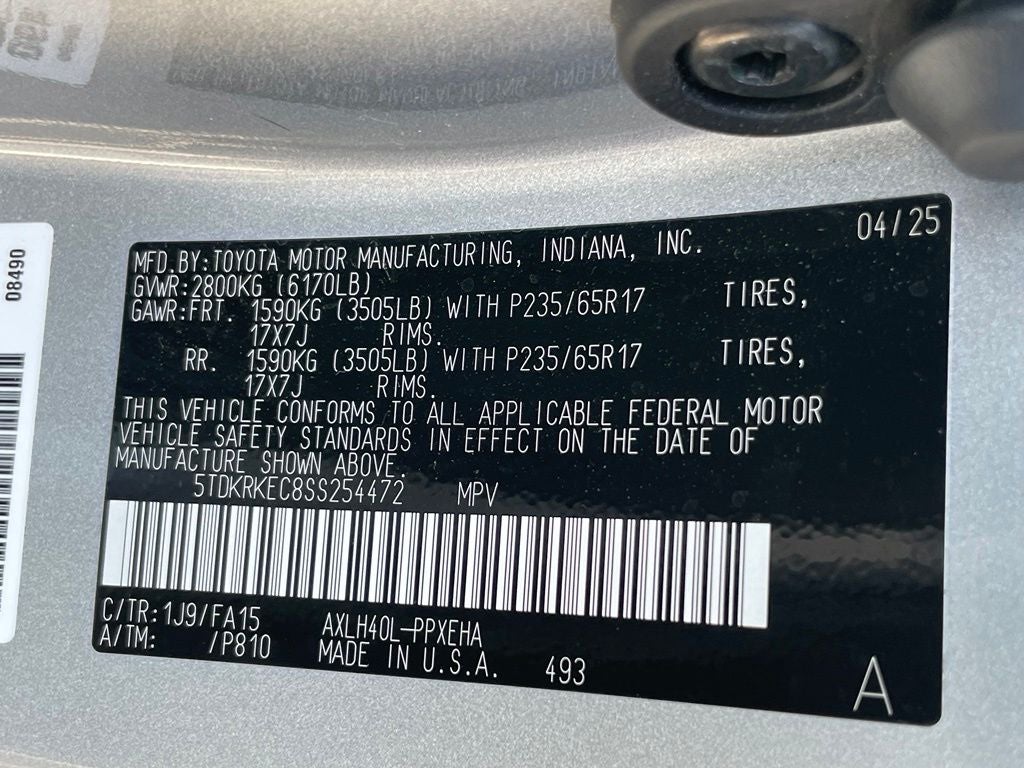 2025 Toyota Sienna LE 8 Passenger - 36 MPG / WIRELESS CARPLAY