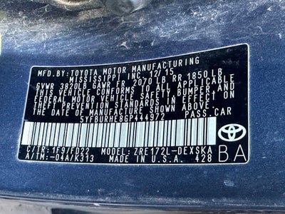 2016 Toyota Corolla S Plus - 37 MPG / POWER MOONROOF