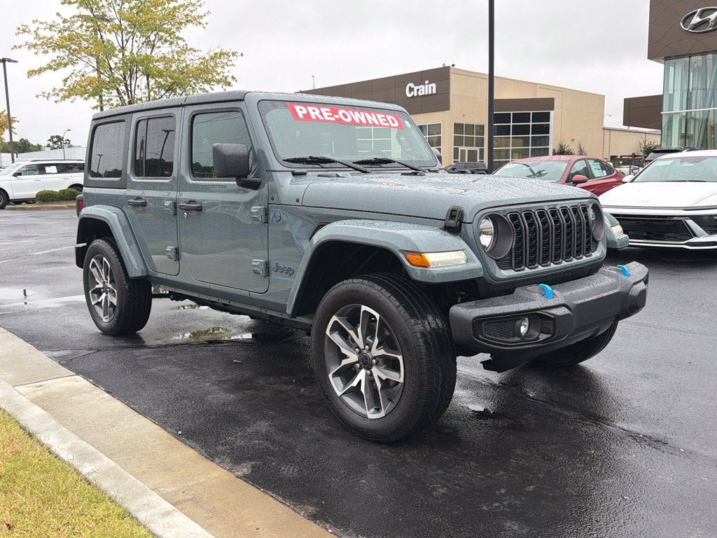 2024 Jeep Wrangler Sport S 4xe 49 MPGe, Hard Top, Heated Seats, Clean CarFax, One