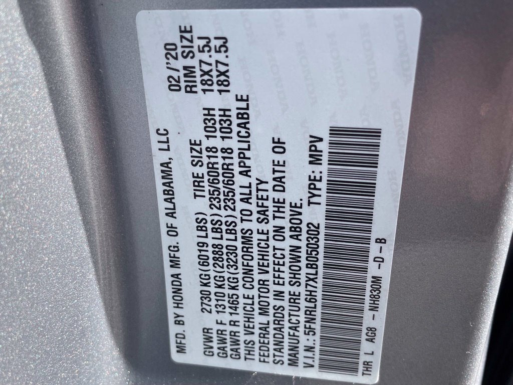 2020 Honda Odyssey EX-L One Owner