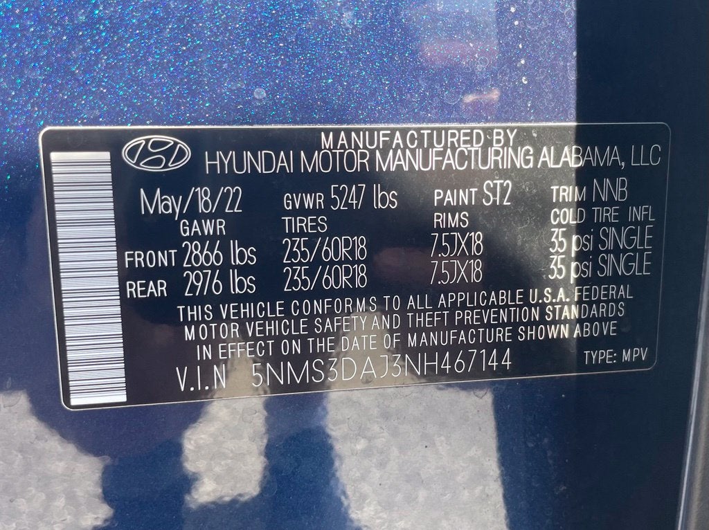 2022 Hyundai Santa Fe SEL Pano Roof, Leather, One Owner, Clean CarFax