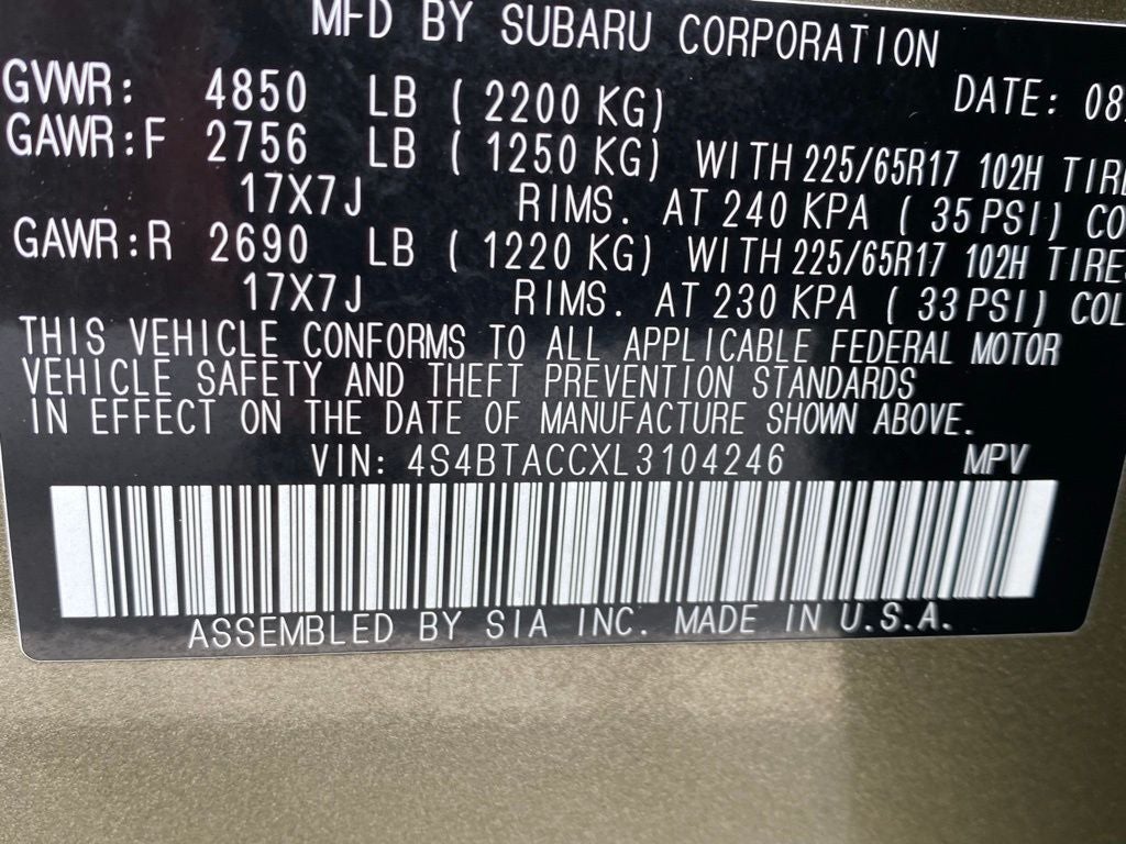 2020 Subaru Outback Premium