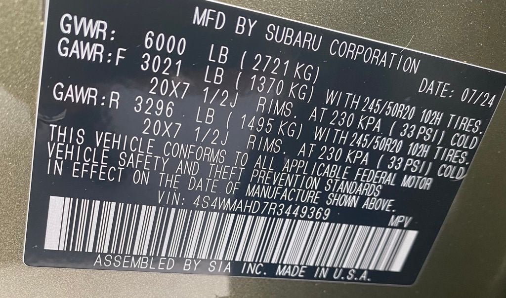 2024 Subaru Ascent Onyx Edition