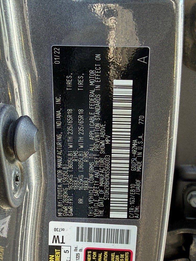 2022 Toyota Highlander XLE