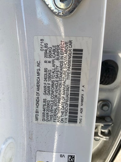 2018 Honda Accord EX-L 2.0T Navigation