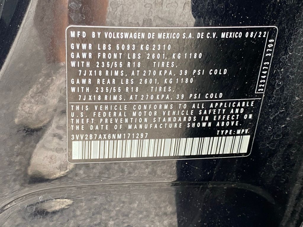 2022 Volkswagen Tiguan 2.0T SE