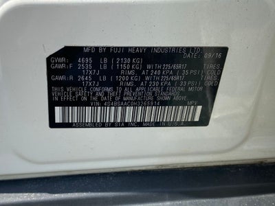 2017 Subaru Outback 2.5i