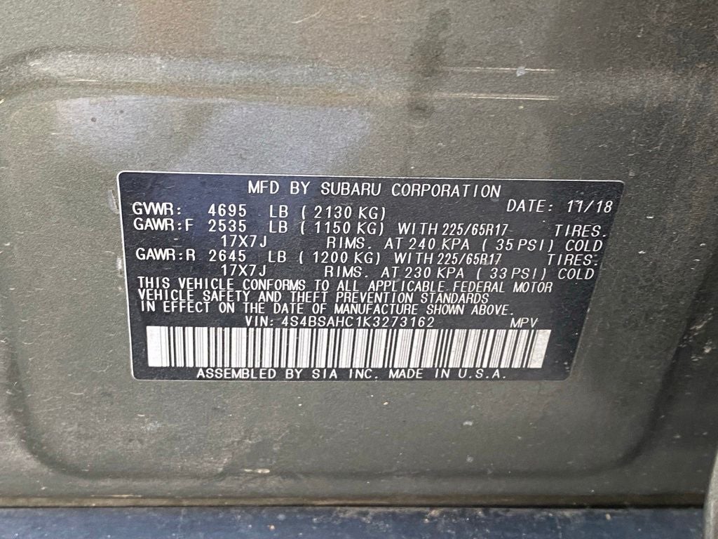2019 Subaru Outback 2.5i Premium