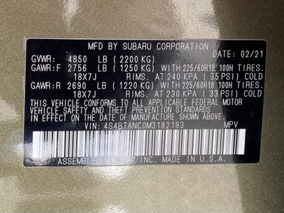 2021 Subaru Outback Limited LOCAL TRADE CLEAN CARFAX