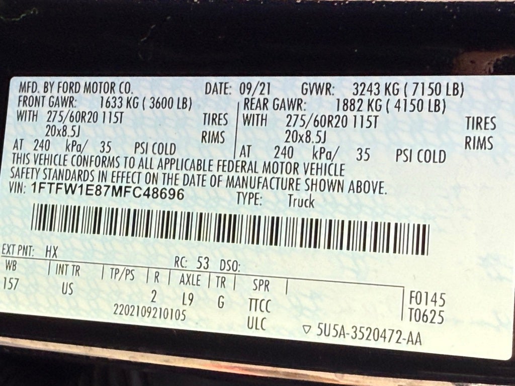 2021 Ford F-150 XLT MAX TOW PKG / 4WD