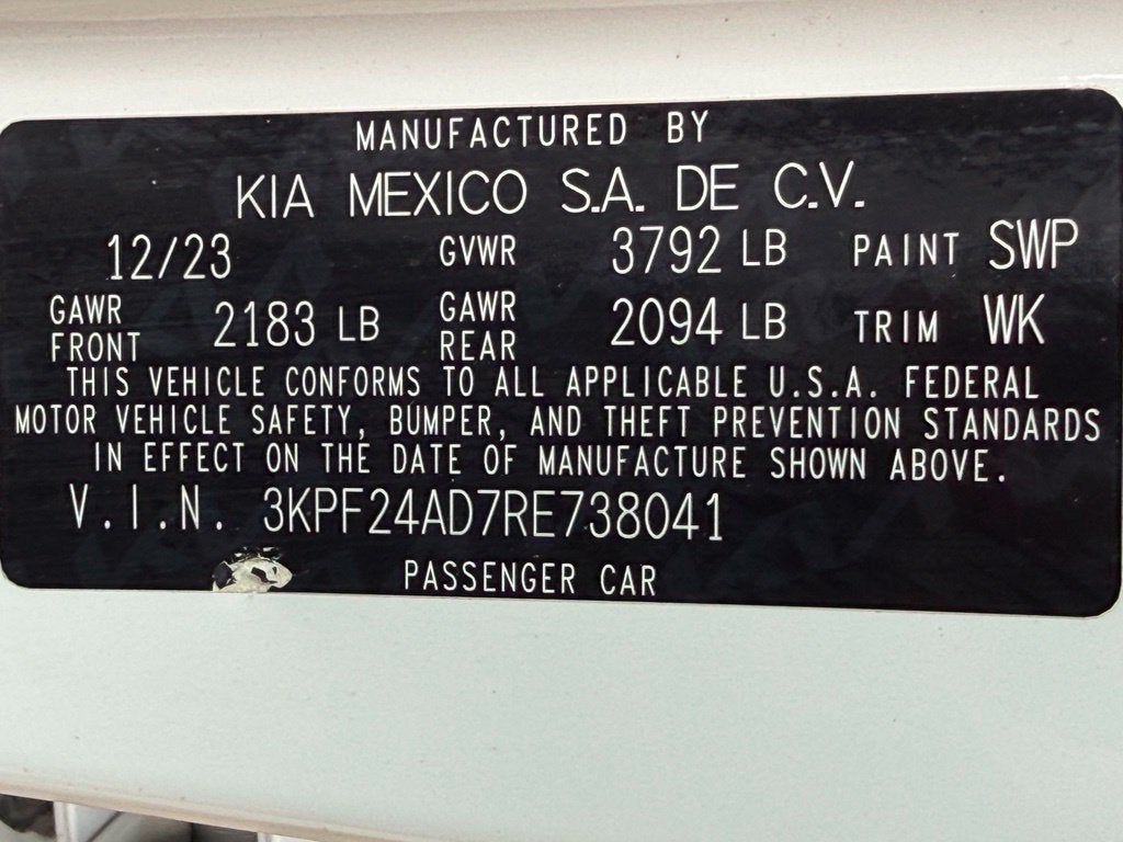2024 Kia Forte LXS