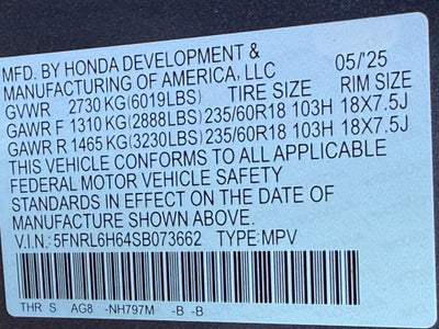 2025 Honda Odyssey EX-L - SUNROOF | CLEAN CARFAX | ONE OWNER
