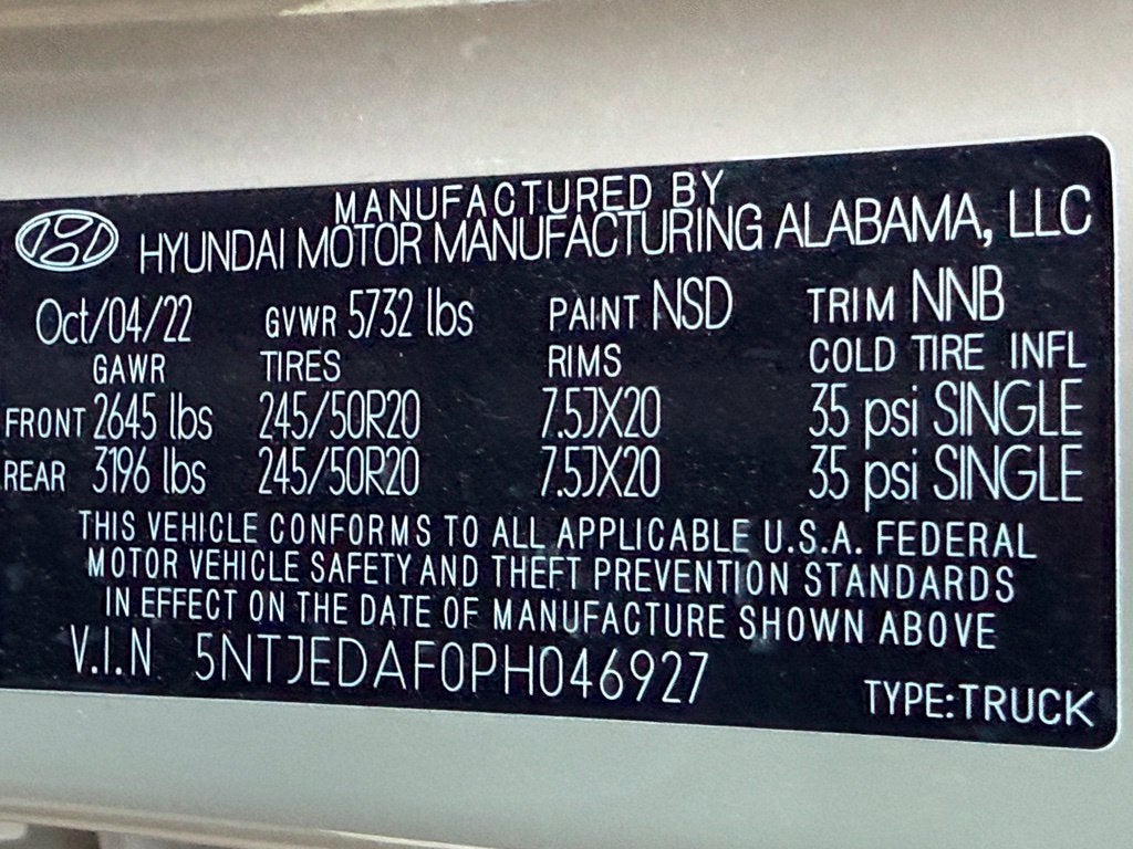 2023 Hyundai Santa Cruz Limited - HYUNDAI CPO / AWD / SUNROOF