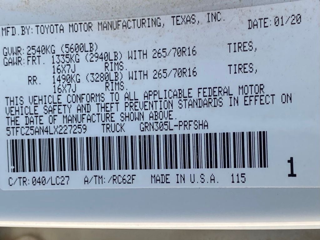 2020 Toyota Tacoma TRD Off-Road V6