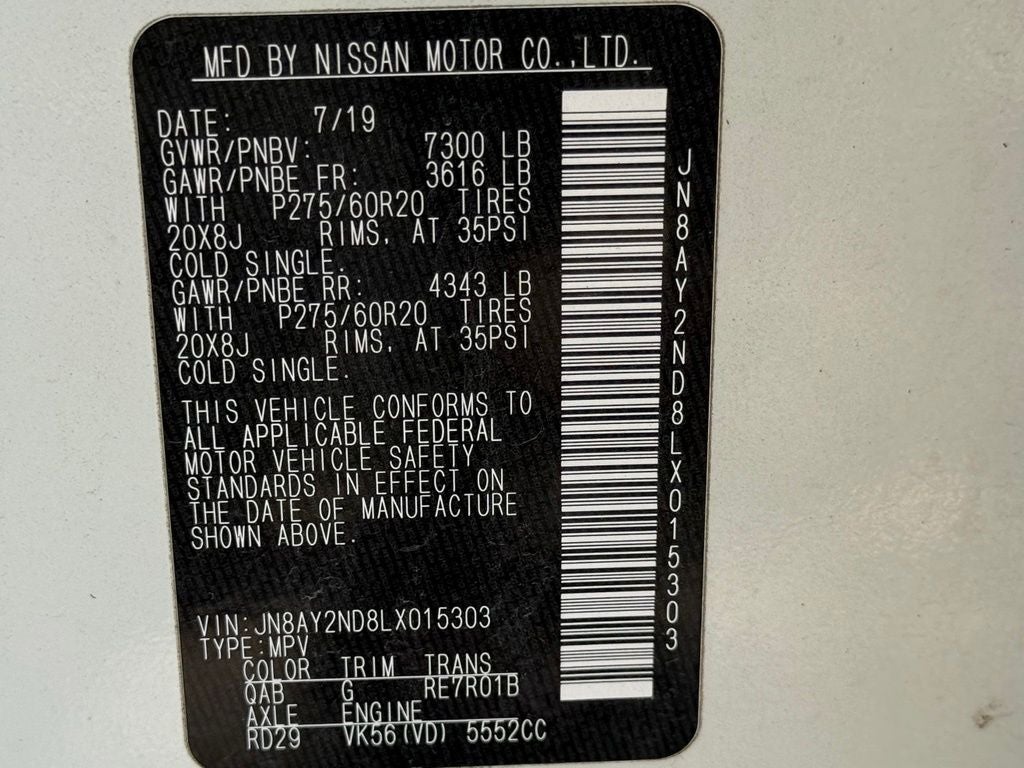 2020 Nissan Armada SL