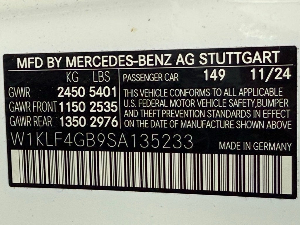 2025 Mercedes-Benz E-Class E 350