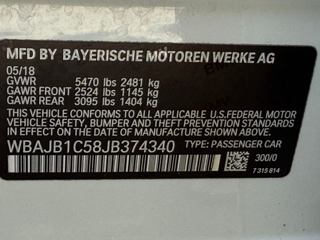 2018 BMW 5 Series 530e xDrive iPerformance