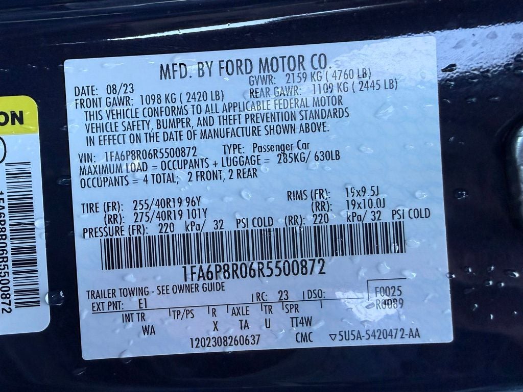 2024 Ford Mustang Dark Horse TECH PACK,appearance,RECARO SEATS