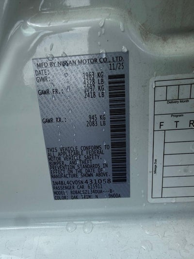 2025 Nissan Altima 2.5 SR