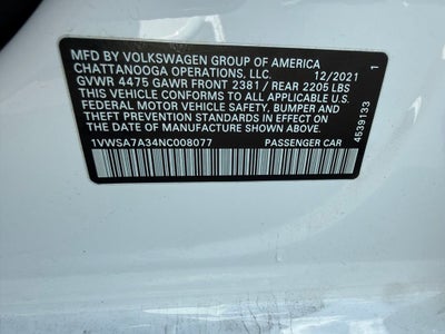 2022 Volkswagen Passat 2.0T SE
