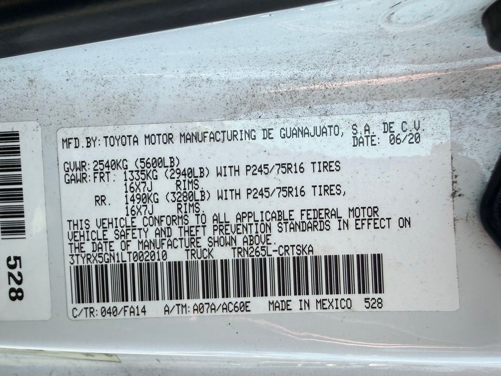 2020 Toyota Tacoma SR