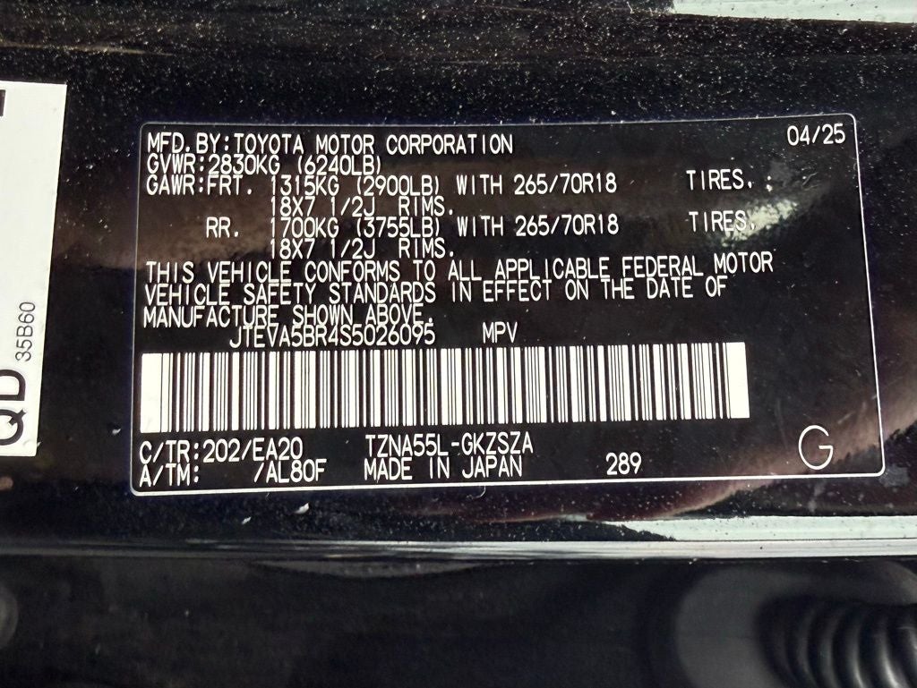 2025 Toyota 4Runner TRD Off-Road Premium