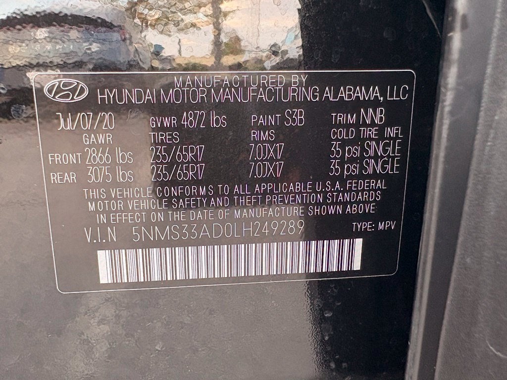 2020 Hyundai Santa Fe SEL