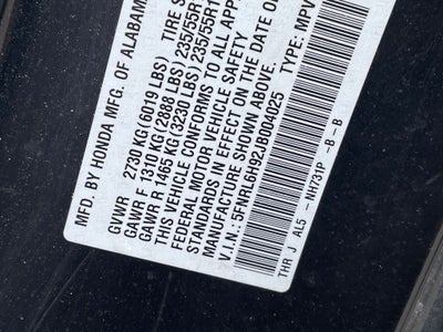 2018 Honda Odyssey Elite