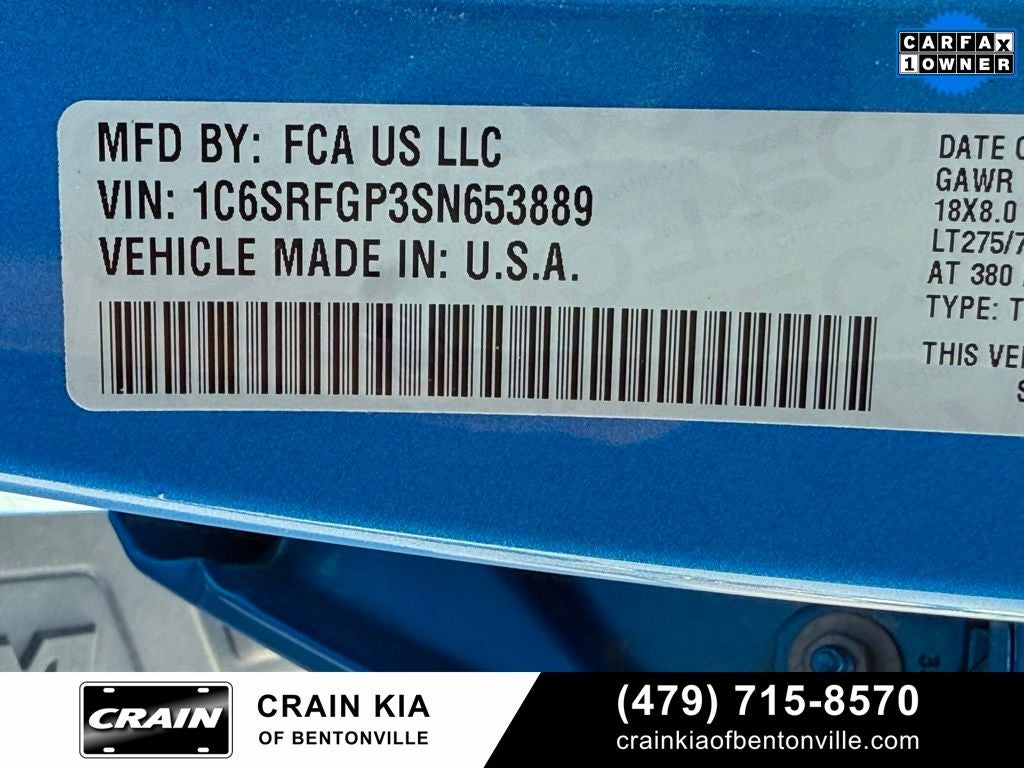 2025 RAM 1500 Warlock - 4WD / CLEAN CARFAX / ONE OWNER