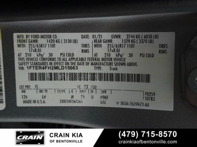 2021 Ford Ranger XLT - 4WD