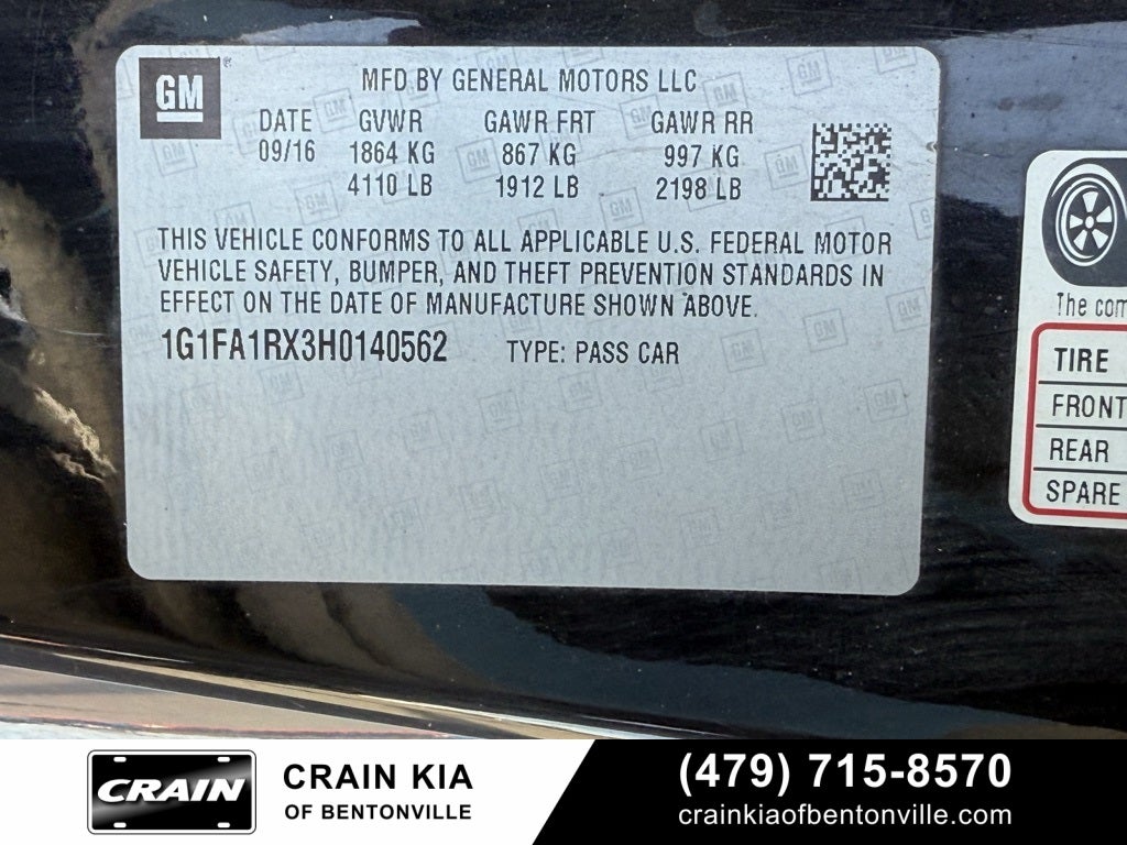 2017 Chevrolet Camaro 1LT