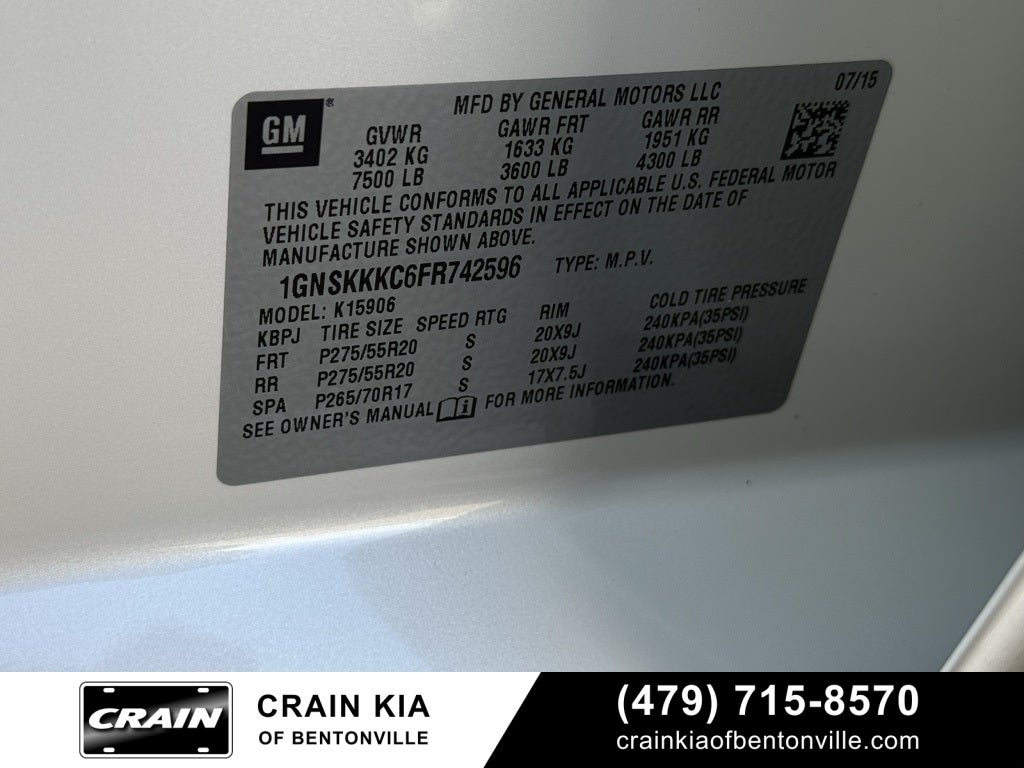 2015 Chevrolet Suburban LTZ - 4WD / SUNROOF / DVD / CLEAN CARFAX