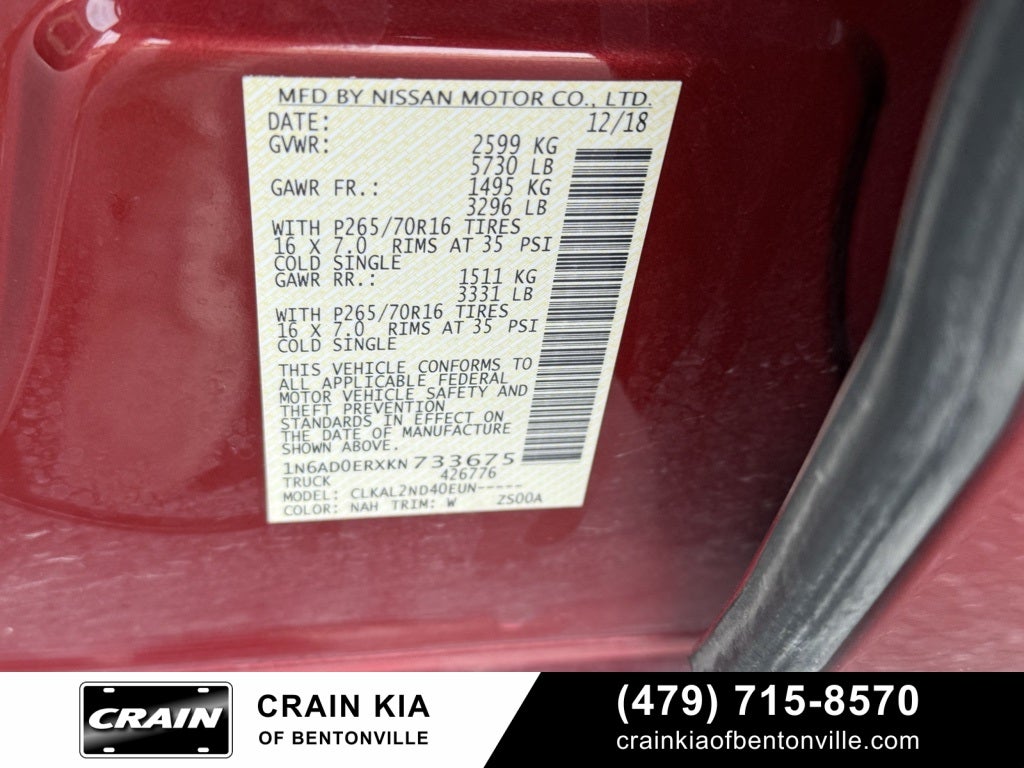 2019 Nissan Frontier SV - CLEAN CARFAX