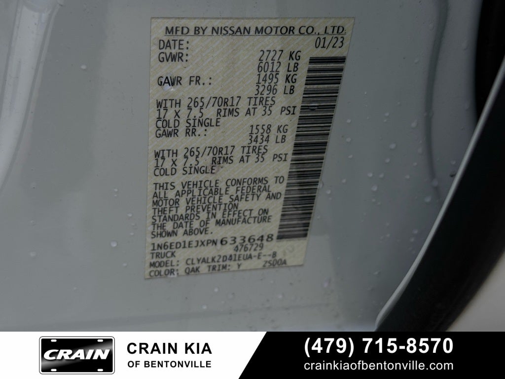 2023 Nissan Frontier PRO-X - CLEAN CARFAX HISTORY