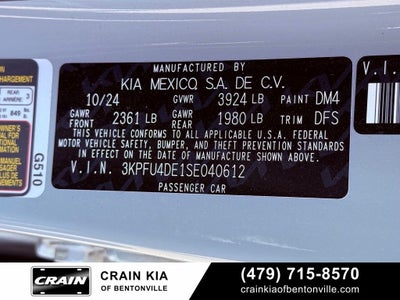 2025 Kia K4 EX - KIA CPO / CLEAN CARFAX / ONE OWNER
