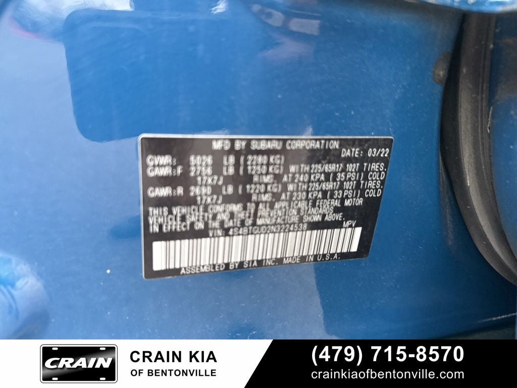 2022 Subaru Outback Wilderness - AWD / SUNROOF / CARFAX ONE OWNER