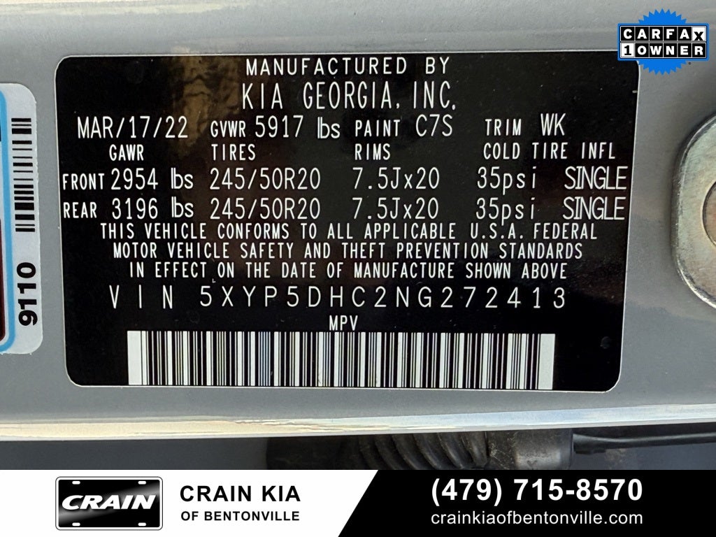 2022 Kia Telluride SX Prestige Nightfall - KIA CPO / AWD / DUAL SUNROOF