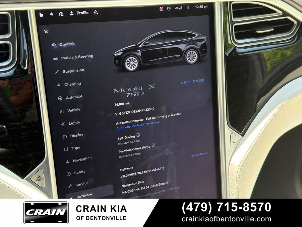 2017 Tesla Model X 75D - AWD / CLEAN CARFAX