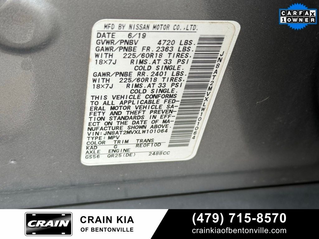 2020 Nissan Rogue SV - WHOLESALE / AS-IS